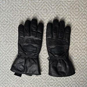 Black Leather Harley Davidson Gloves